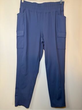 Avalanche Navy Blue Track Pants with Red Logo Tag